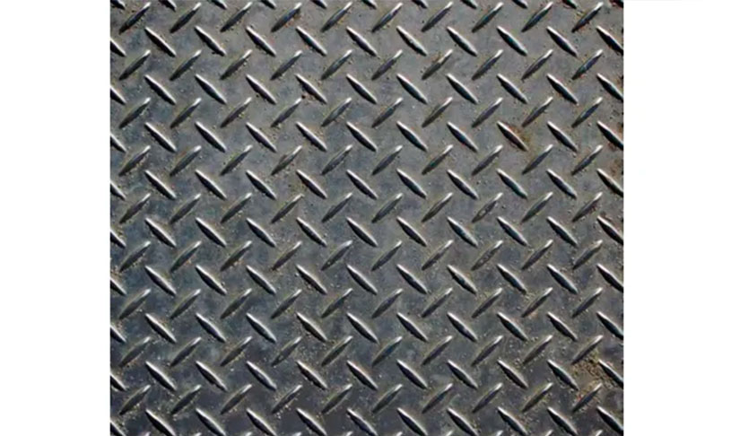 Planchas diamantadas de acero para pisos antideslizantes en la industria