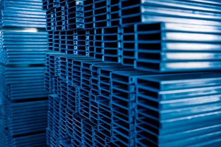 Vigas laminadas de acero tipo H e I utilizadas en construcción estructural