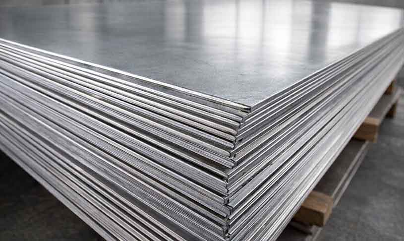 Planchas de acero galvanizado utilizadas en techumbres y construcción